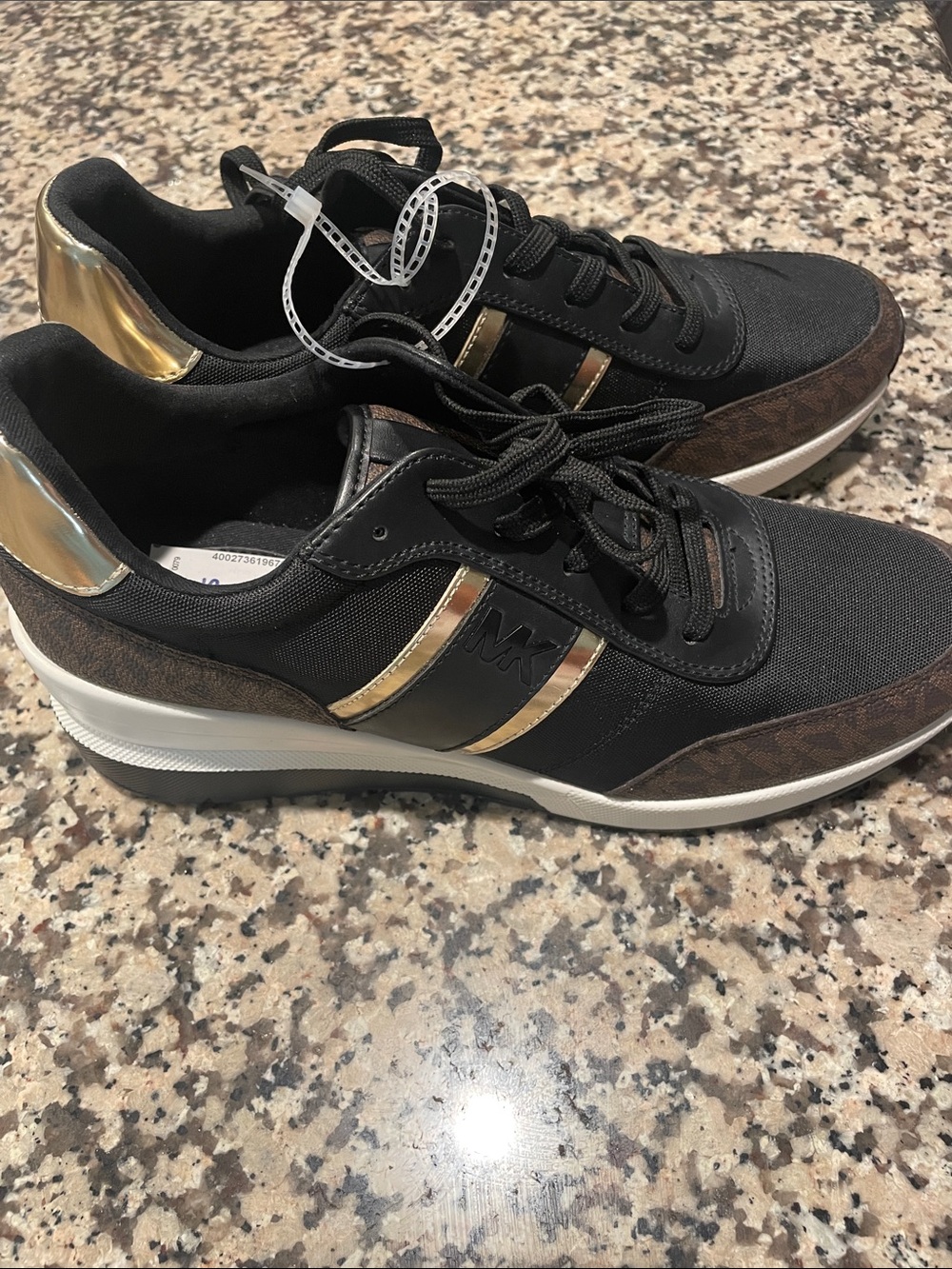 Michael Kors Black and Gold Accent Men's Sneakers